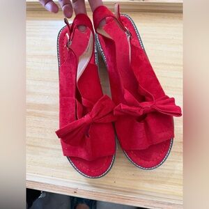 Red Bow Women's Sandals